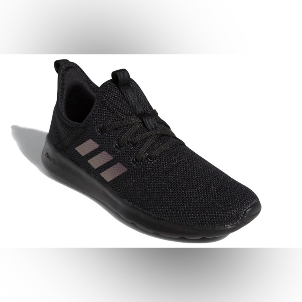 ADIDAS FW7597 Cloudfoam Pure Core Black Iridescent Running Training Sneakers 9.5